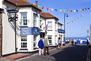 The Two Lifeboats Pub on the Seafront at Sheringham, Norfolk, England, United Kingdom, Europe