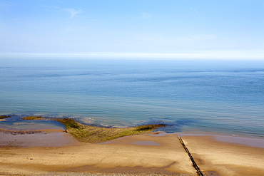 Quiet Beach between Cromer and Overstrand, Norfolk, England, United Kingdom, Europe