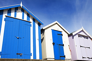 Beach huts at Felixstowe, Suffolk, England, United Kingdom, Europe 