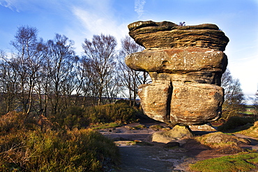 Idol Rock at Brimham Rocks near Summerbridge in Nidderdale, North Yorkshire, Yorkshire, England, United Kingdom, Europe