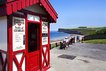 Top Cliff Tramway Kiosk at Saltburn by the Sea, Redcar and Cleveland, North Yorkshire, Yorkshire, England, United Kingdom, Europe