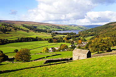 Field Barn above Wath in Nidderdale, Pateley Bridge, North Yorkshire, Yorkshire, England, United Kingdom, Europe 