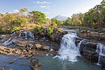 Tad Hang waterfall on the Tad Lo river, Bolaven Plateau, near Pakse, Salavan Province, Southern Laos, Laos, Southeast Asia