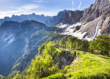 View from the top of Sleme, Julian Alps, Gorenjska, Slovenia, Europe