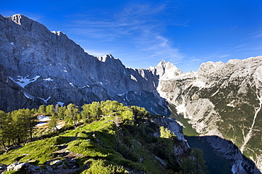 View from the top of Sleme, Julian Alps, Gorenjska, Slovenia, Europe