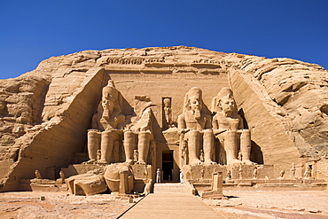 The Temple of Re-Herakhte at Abu Simbel, UNESCO World Heritage Site, Nubia, Egypt, North Africa, Africa