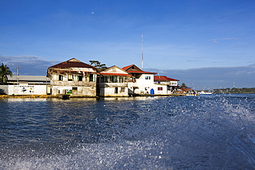 Boat trip past Colon Island in the Bocas del Toro, Panama, Central America