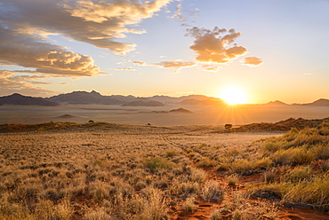 Sunset in the NamibRand Nature Reserve, Namib Desert, Namibia, Africa