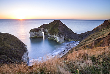 High Stacks, Flamborough Head at sunrise, East Yorkshire, Yorkshire, England, United Kingdom, Europe