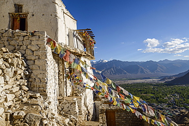 The dramatically perched Namgyal Tsemo Monastery in Leh, Ladakh, Himalayas, India, Asia