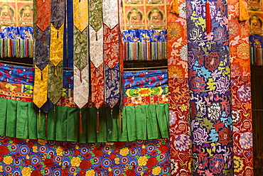 Inside the monastery at Lamayuru, Ladakh, Himalayas, India, Asia