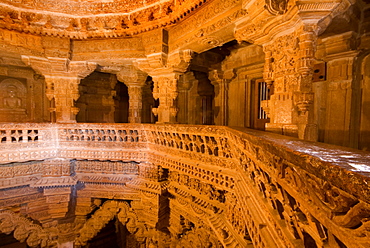 Interior of Jain Temple, Jaisalmer, Rajasthan, India, Asia