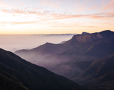 Dawn light from Top Station, Kerala, India, South Asia