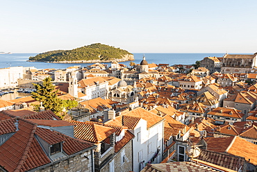 Views over Dubrovnik city skyline from City Walls, UNESCO World Heritage Site, Dubrovnik, Croatia, Europe