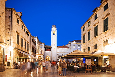 Old Town at night, UNESCO World Heritage Site, Dubrovnik, Croatia, Europe