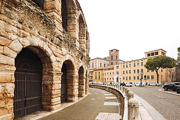 Piazza Bra, Roman Arena, Verona, Veneto Province, Italy, Europe