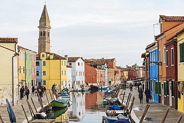 Canal, Burano, Venice, UNESCO World Heritage Site, Veneto Province, Italy, Europe