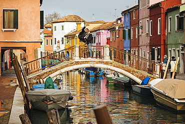 Canal, Burano, Venice, UNESCO World Heritage Site, Veneto Province, Italy, Europe