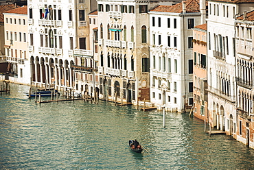 Gondola on Grand Canal, Venice, UNESCO World Heritage Site, Veneto Province, Italy, Europe