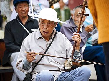 Local Musicians, Jianshui, Yunnan Province, China, Asia