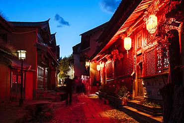 Twilight in Shaxi village, Yunnan Province, China, Asia