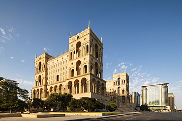 Exterior of House of Government, Freedom Square, Baku, Azerbaijan, Central Asia, Asia