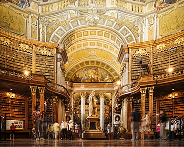 Interior of The Austrian National Library, Vienna, Austria, Europe