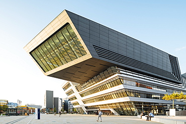 Exterior of Vienna University of Economics and Business Campus designed by Zaha Hadid Architects, Vienna, Austria, Europe