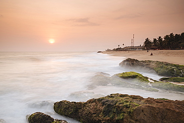 Sunset at Beach, Cape Coast, Ghana, Africa