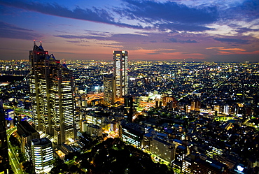 View from Tokyo Metropolitan Building, Shinjuku, Tokyo, Japan, Asia