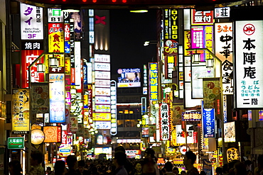 Neon signs, Kabukicho, Shinjuku, Tokyo, Japan, Asia