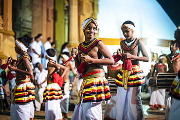 Duruthu Perahera Full Moon Celebrations at Kelaniya Raja Maha Vihara Buddhist Temple, Colombo, Western Province, Sri Lanka, Asia