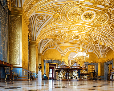 Interior of The State Hermitage Museum, UNESCO World Heritage Site, St. Petersburg, Leningrad Oblast, Russia, Europe