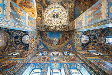 Interior of Church of the Savior on Spilled Blood (Church of the Resurrection), UNESCO World Heritage Site, St. Petersburg, Leningrad Oblast, Russia, Europe