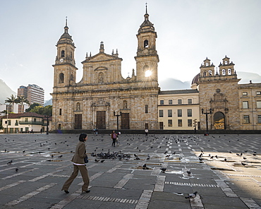 Exterior of National Cathedral, Bolivar Square, La Candelaria, Bogota, Cundinamarca, Colombia, South America