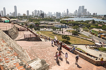 View from Castillo de San Felipe de Barajas, Cartagena, Bolivar Department, Colombia, South America