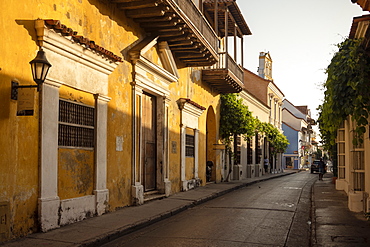 Colonial architecture, Old City, UNESCO World Heritage Site, Cartagena, Bolivar Department, Colombia, South America