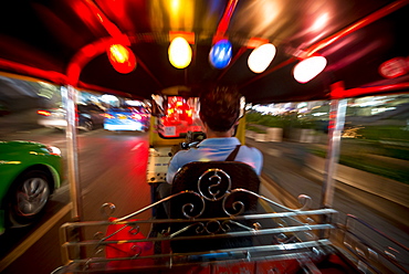 Interior view from tuk-tuk, Bangkok, Thailand, Southeast Asia, Asia 