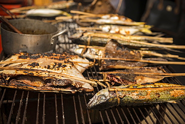 BBQ Stalls at Crab Market, Kep, Kep Province, Cambodia, Indochina, Southeast Asia, Asia 