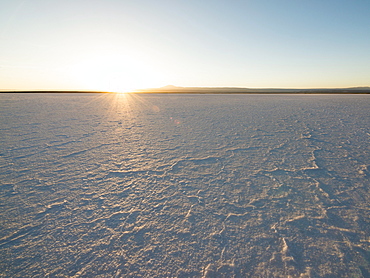 Sunset at The Laguna Salada, Salar de Atacama, El Norte Grande, Chile, South America