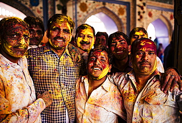 Lathmar Holi Celebrations in Nand Rae Temple, Nandagaon, Braj, Uttar Pradesh, India, Asia