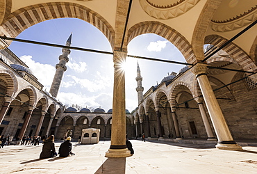 Exterior of Suleymaniye Mosque, UNESCO World Heritage Site, Istanbul, Turkey, Europe