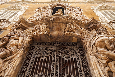 The Rococo entrance to the National Ceramics Museum in Valencia, Spain, Europe