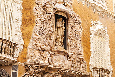 Rococo style architecture on the National Ceramics Museum in Valencia, Spain, Europe