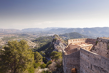 The old castle above Xativa, Valencia, Spain, Europe