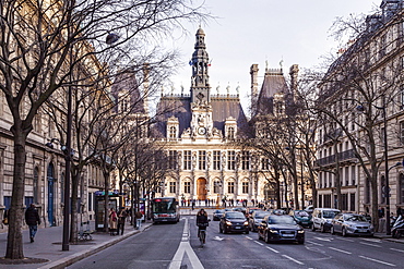 The Hotel de Ville (Town Hall) in central Paris, France, Europe