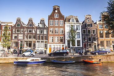 A canal in Amsterdam, UNESCO World Heritage Site, The Netherlands, Europe