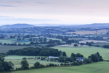 The view over the Blackmore Vale from Hambledon Hill in Dorset, England, United Kingdom, Europe