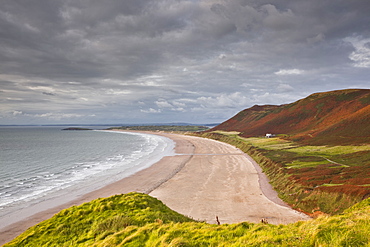 Rhossili Bay on the Gower Peninsula, Wales, United Kingdom, Europe