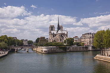 The beautiful cathedral of Notre Dame de Paris in Paris, France, Europe